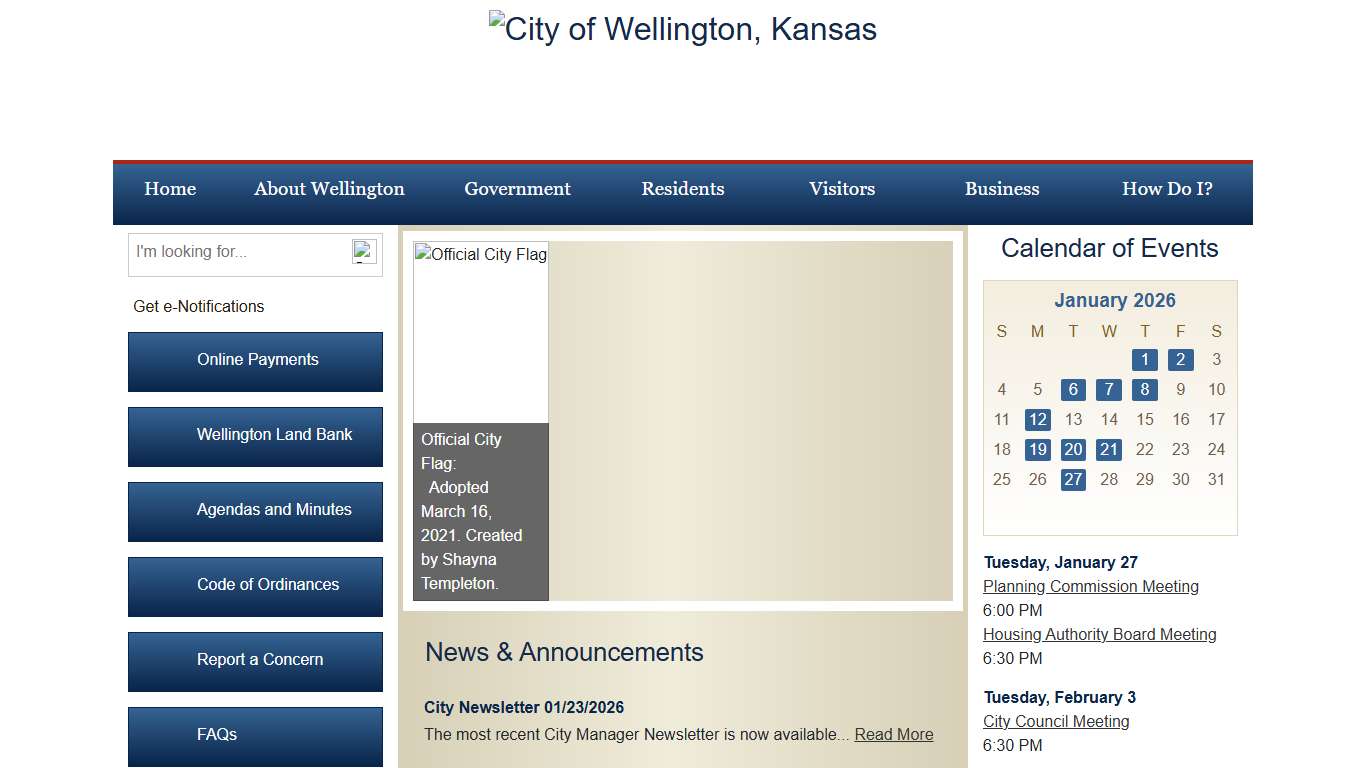 City of Wellington, KS - Official Website